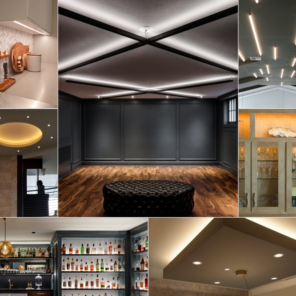 collage of Perfect Fit Linear Fixtures